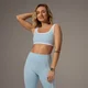 MP X Tatiana Contrast Спортен сутиен с квадратно деколте - светлозеленикав цвят