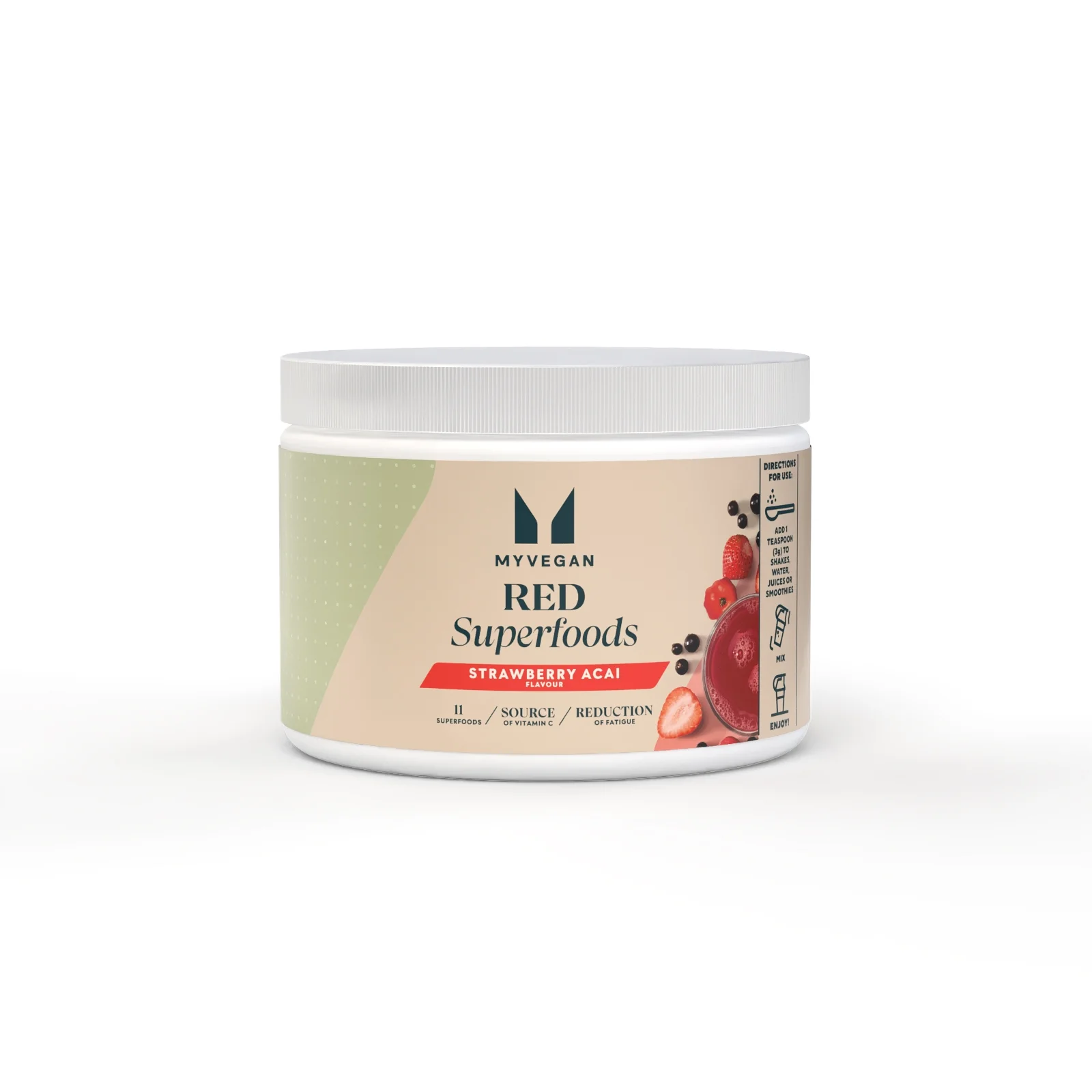 Червени суперхрани - 50Порции - Strawberry Acai Изображение 1