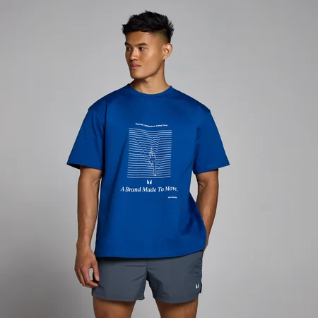 MP Swim Тениска с рисунка - натурално синьо