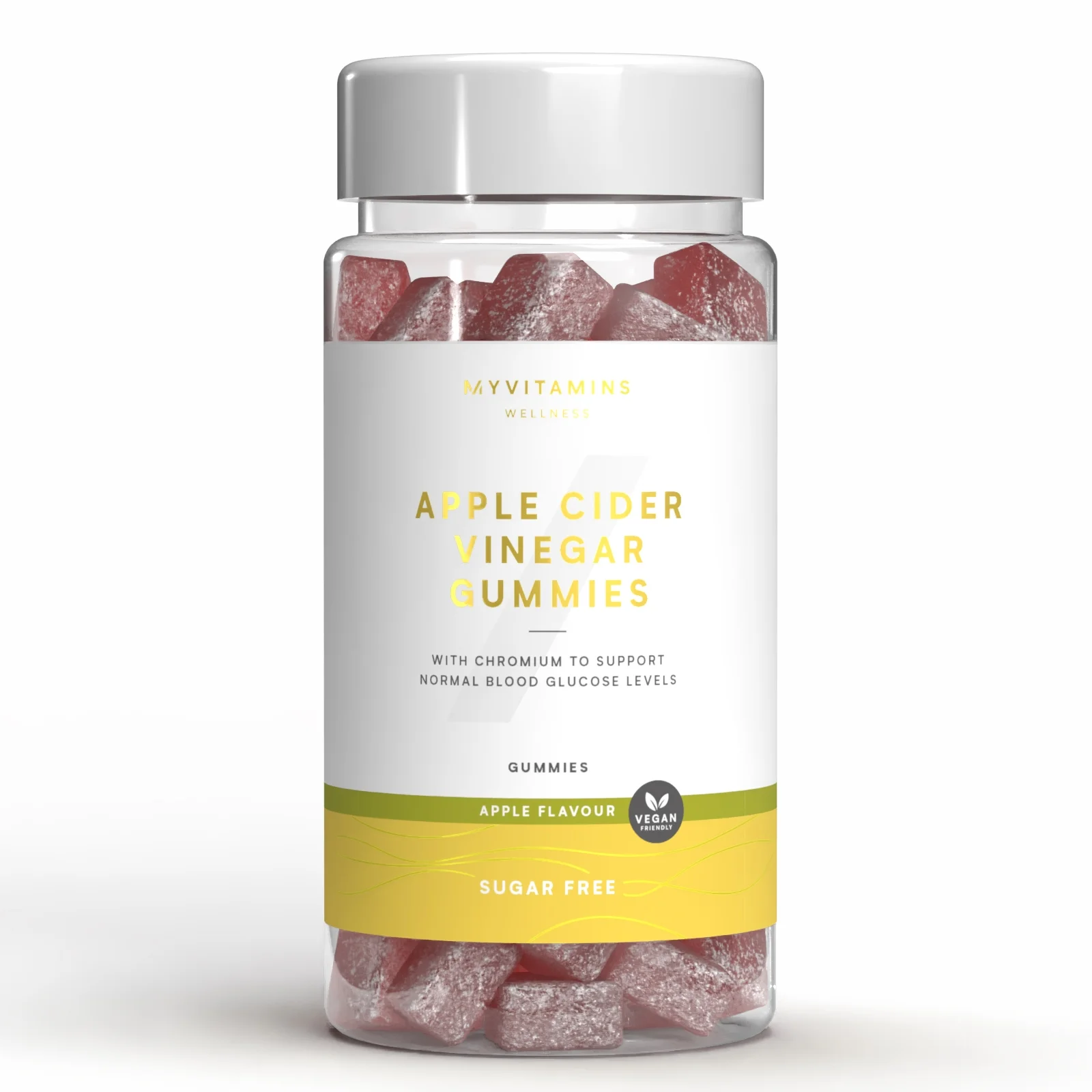 Дъвчащи таблетки с ябълков оцет без захар - 60gummies - Sugar Free Apple Изображение 1