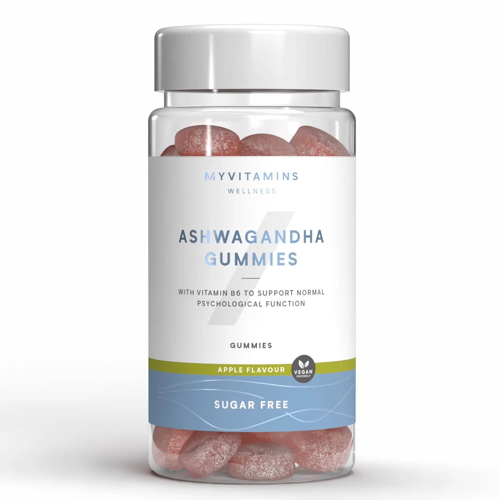 Ашваганда дъвчащи таблетки без захар - 60gummies - Sugar Free Apple Изображение 1