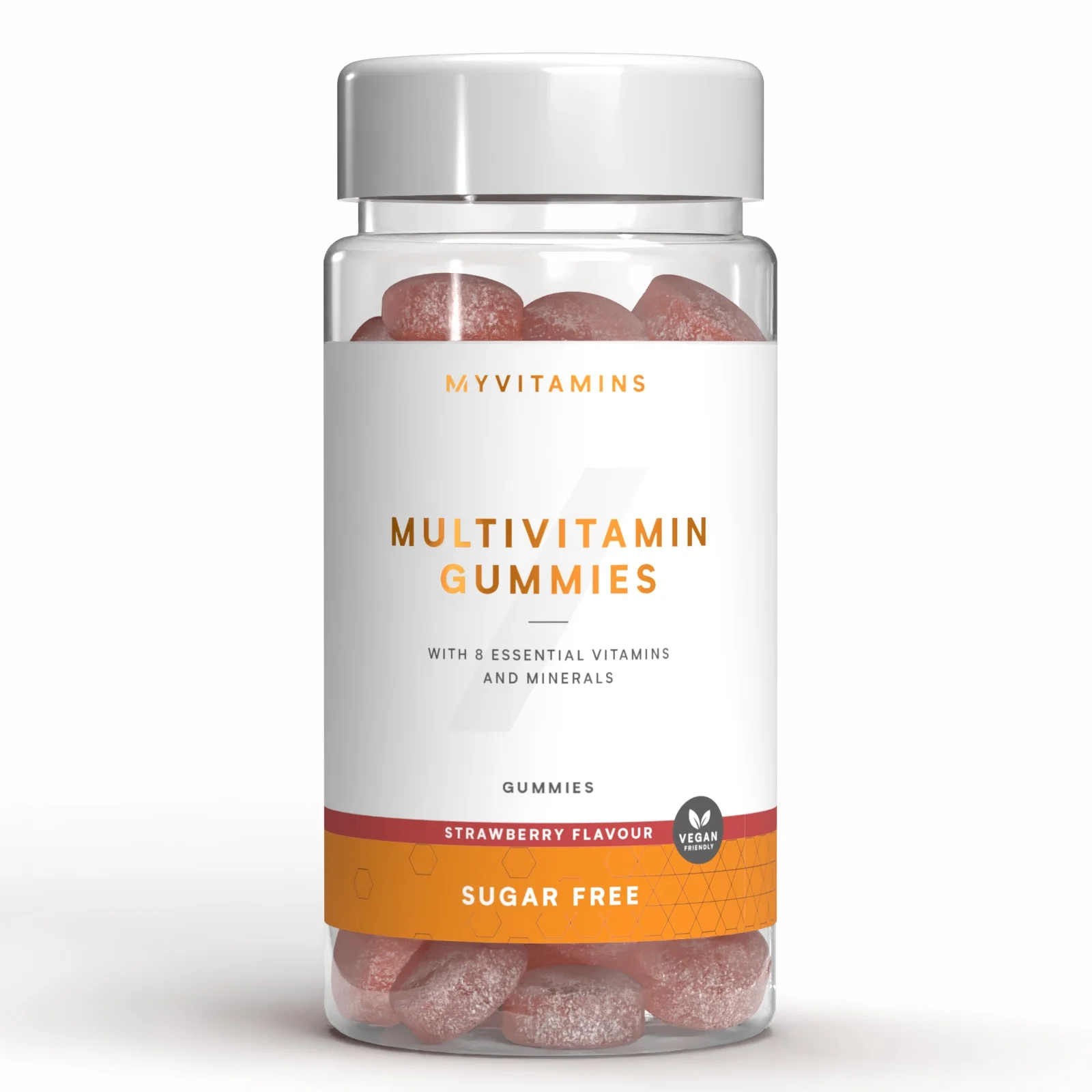 Мултивитамини, дъвчащи таблетки без захар - 60gummies - Sugar Free Strawberry Изображение 1