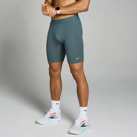 MP Velocity Baselayer Мъжки контрастни ластични шорти - тъмно сиво