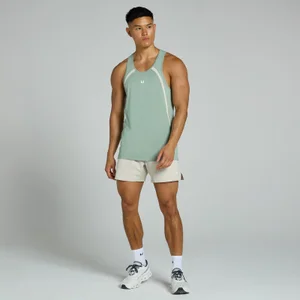 MP Tempo Мъжки спортен потник с мрежести панели - бледо зелен - Size S