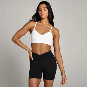 MP Tempo Спортен сутиен с къдрички в предната част - бял - Size S