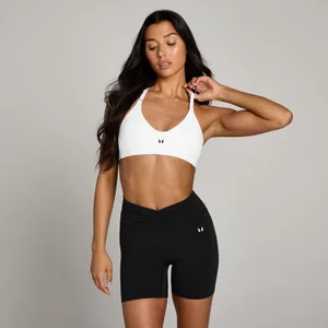 MP Tempo Open Back Спортен сутиен с презрамки около врата - бял - Size L