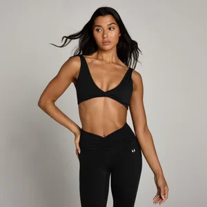 MP Tempo Спортен сутиен с усукан детайл в предната част - черен - Size S