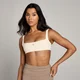 MP Studio Дамски спортен сутиен с гол гръб — мек кремав цвят