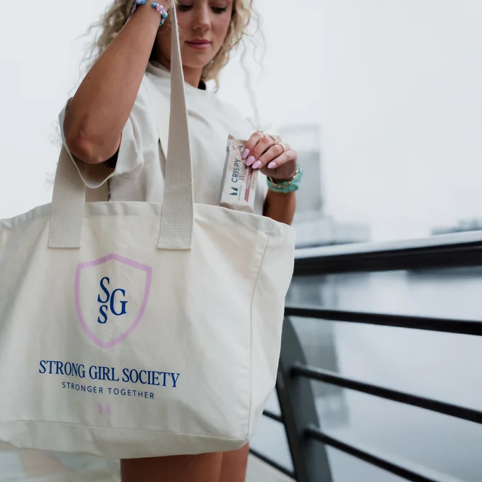 MP Strong Girl Society Чанта за пазаруване - бежова