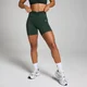 MP Tempo Спортни шорти с къдрички в предната част - тъмно изумрудено зелено