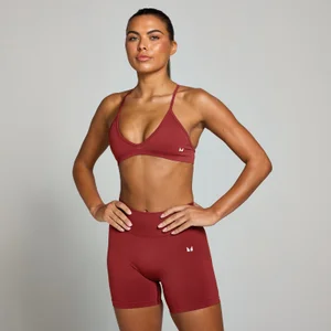 MP Дамско безшевно бюстие от микрофибър - цвят череша - Size XS