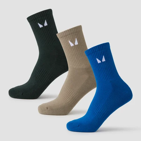 MP Unisex Спортни чорапи (3 чифта) — землисто черно