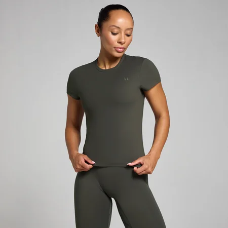 MP Tempo Body Fit Дамска тениска с къс ръкав – вечерно сиво