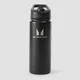 Myprotein рециклирана метална бутилка със сгъваема сламка 500ml – цвят черен