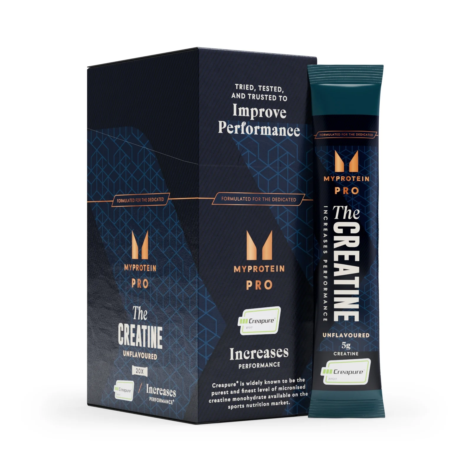 THE Creatine (Creapure) Опаковка със стикове  - 20 x 5.7g - Без вкус Изображение 1