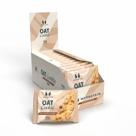 Печена протеинова бисквитка - 12 x 65g - Milk Chocolate Chip (Oat)