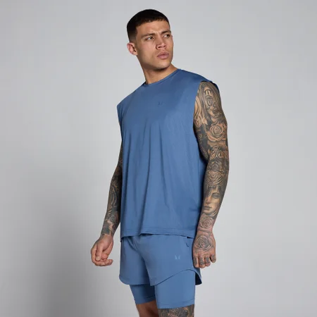 MP мъжки потник Hybrid Oversized Mesh - шистово синьо