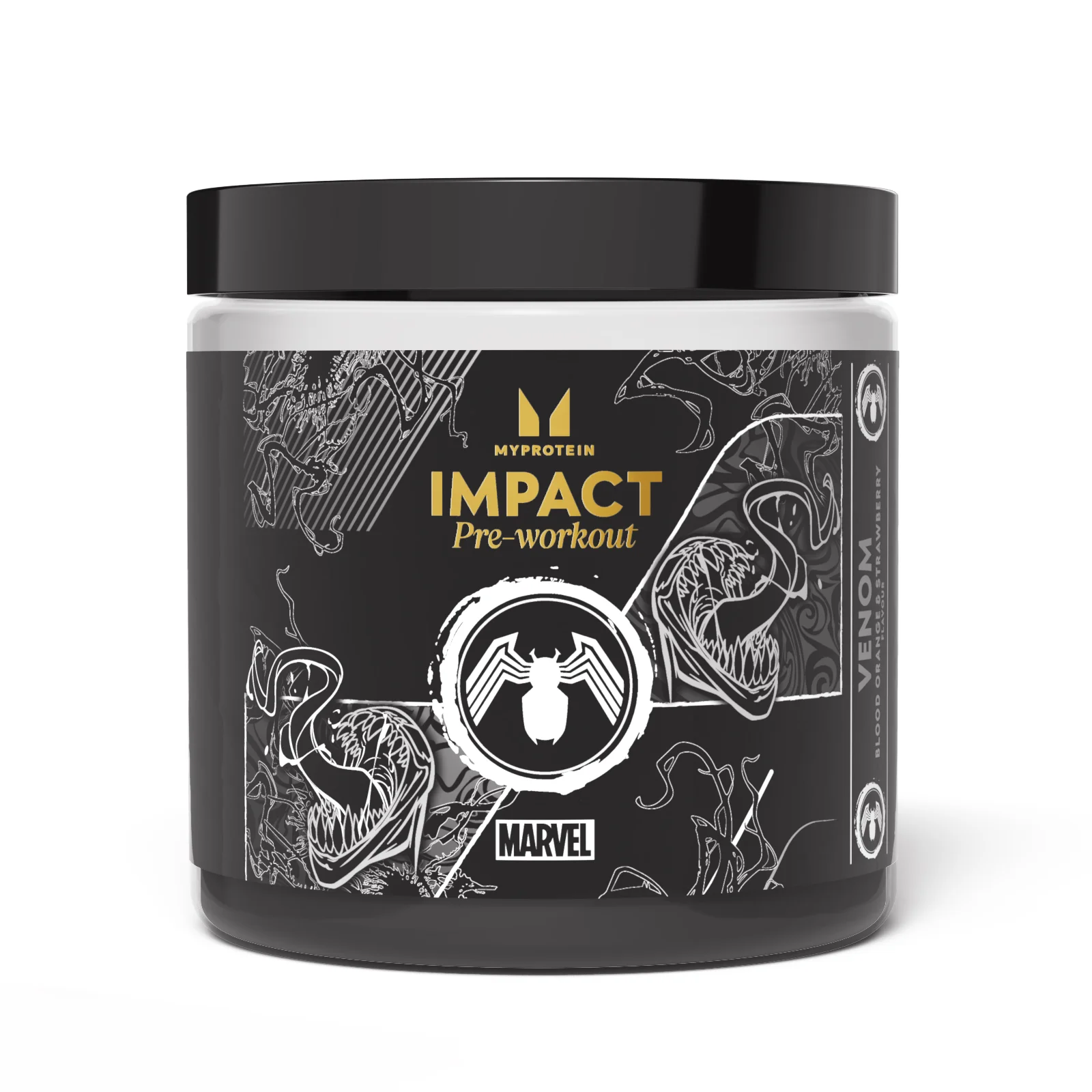 Impact Pre-Workout - Венъм - Червен портокал и ягода - 440g - 40Порции - Marvel Venom - Blood Orange and Strawberry Изображение 1