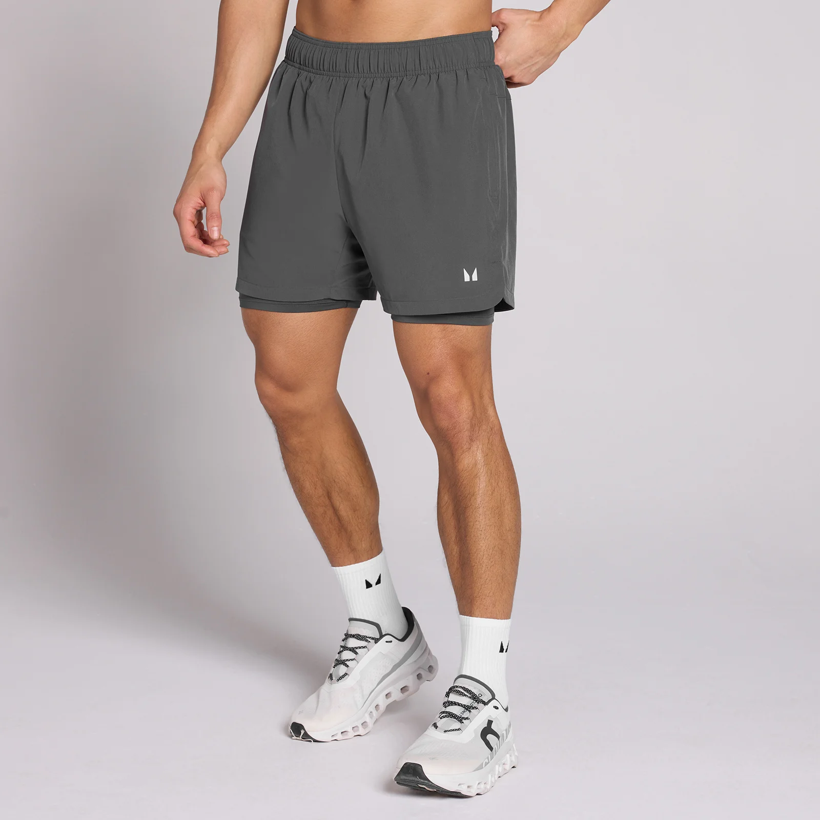 MP Men's 5" 2-in-1 Training Shorts - Dark Grey - M Изображение 1