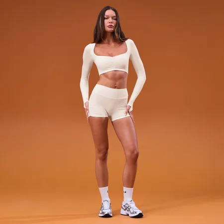 MP къс топ Tempo Cropped Ruched - кокос