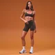 MP спортен сутиен Tempo Seamless Ruched Front - какао