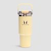 Myprotein рециклирана метална бутилка със сламка 900ml - кремав