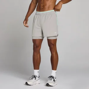 MP Men's Training Ultra 5" двойни шорти - варовиковосив - Size XS