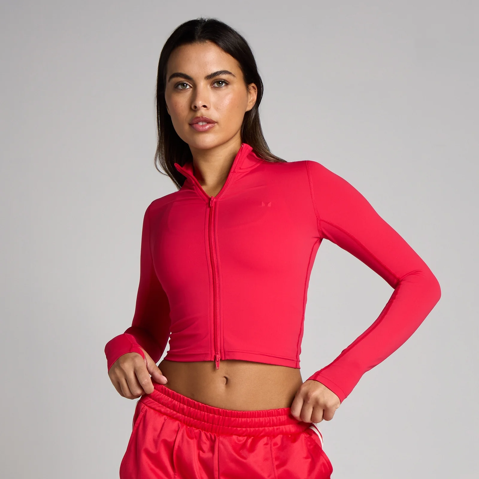 MP Дамски Tempo Cropped Яке - Chilli - L Изображение 1