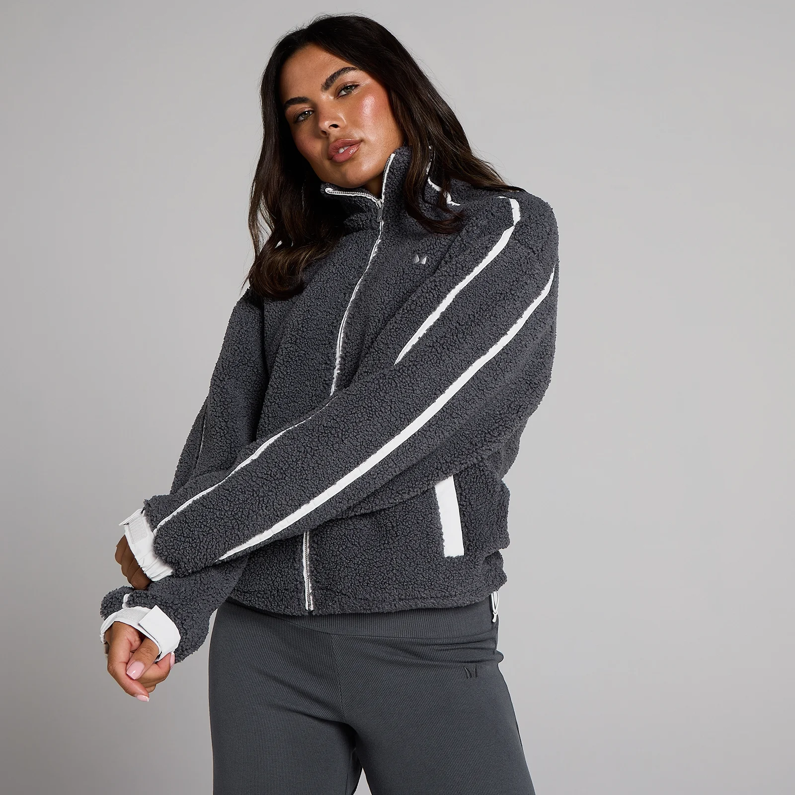 MP дамско яке с цип и флийс обшивка - Robust Grey - XS Изображение 1