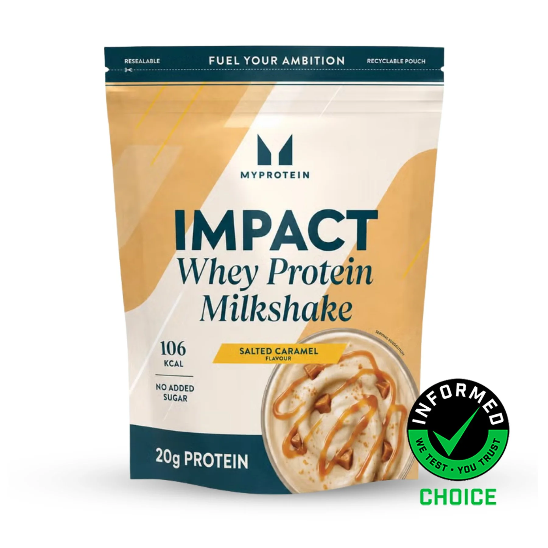 Impact Whey Protein Milkshake - 870G - 30Порции - Солен карамел Изображение 1
