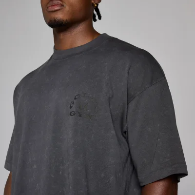 MP X Gold's Мъжки Washed Graphic Oversized Тениска - Washed Coal - XS Изображение 6