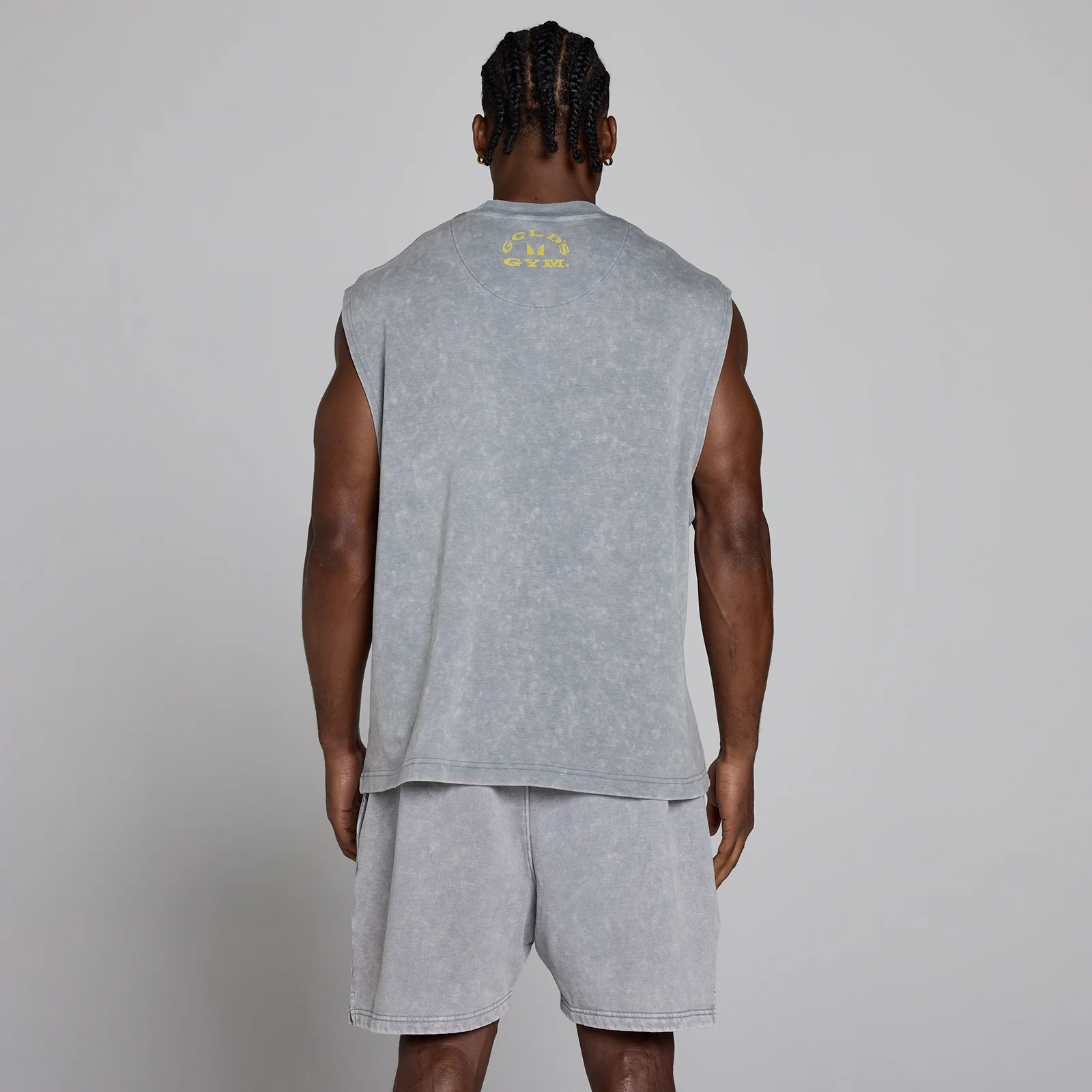 MP X Gold's Мъжки Washed Graphic Oversized Tank - Steel Blue - XL Изображение 4