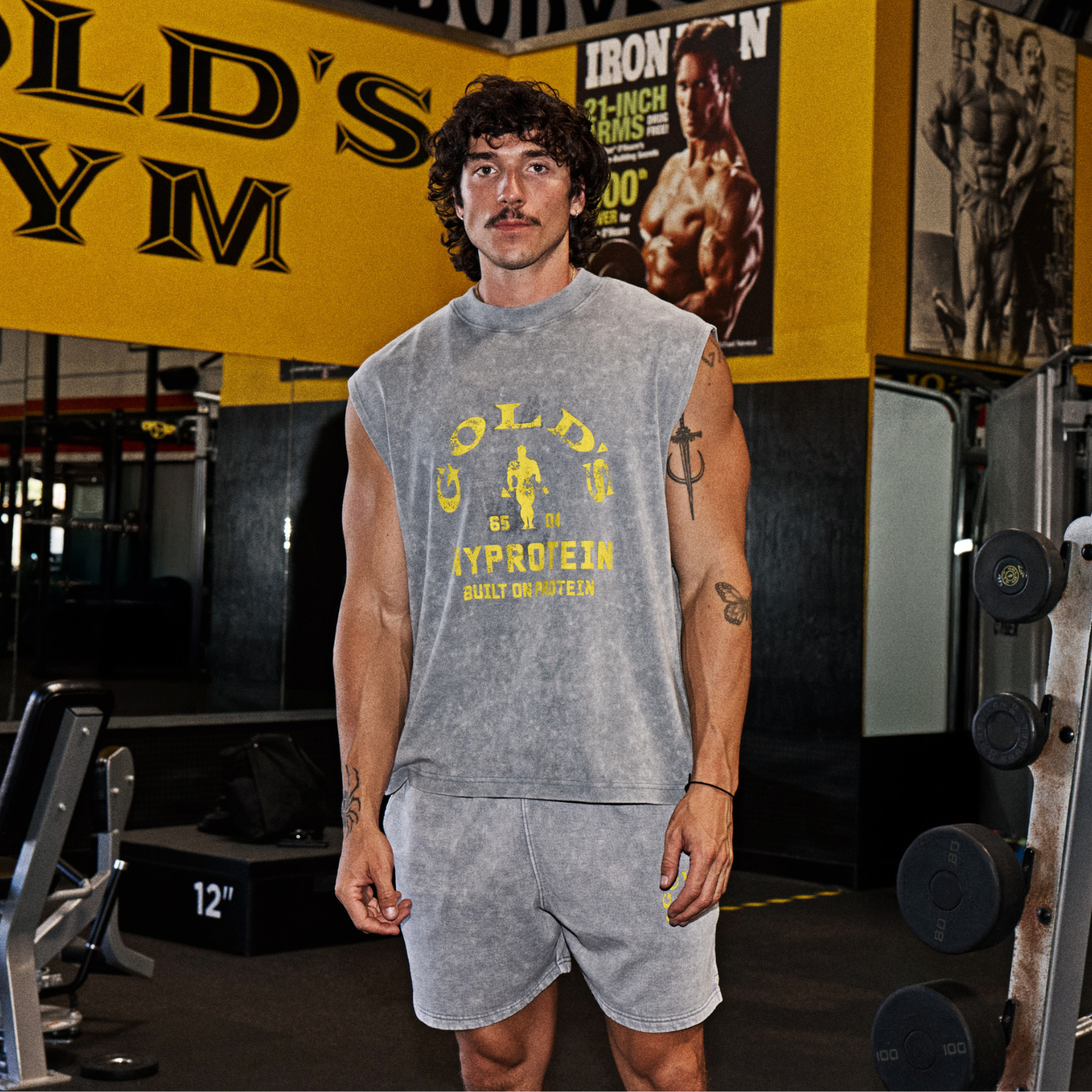 MP X Gold's Мъжки Washed Graphic Oversized Tank - Steel Blue - XL Изображение 1