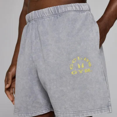MP X Gold's Мъжки Washed Graphic Oversized Sweat Шорти - Steel Blue - XS Изображение 6
