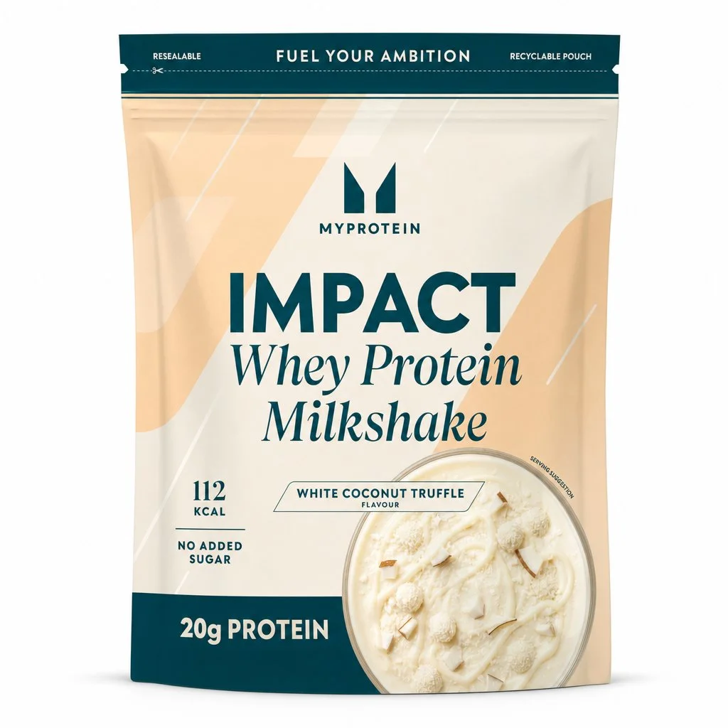 Impact Whey Protein Milkshake – Бял Кокосов Трюфел - 900G - 30Порции - Бял шоколад и кокос Изображение 1